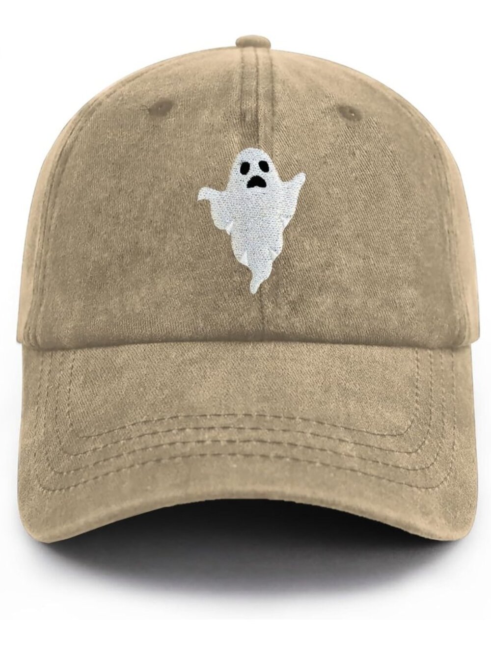 Unisax Ghost-khaki Embroidered Spooky Adjustable cotton style Halloween Hats
